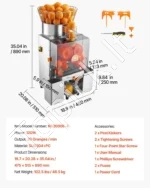 Automatinė citrusinių vaisių sulčiaspaudė su krepšeliu 120 W, 20 vnt./min. kavinėms ir prekybos centrams - Image 7
