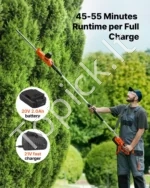 Baterijinis teleskopinis gyvatvorių žirklių rinkinys 20V, 45 cm ašmenys - Image 5