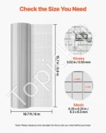 Cinkuotas vielos tinklas 0,4 x 6 m, 6,3 mm akelė sodui, paukštidėms ir daržui - Image 2