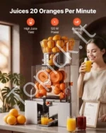 Citrusinių vaisių sulčiaspaudė su krepšeliu ir čiaupu 120 W, 20 vnt./min., skaitmeniniu skaitikliu ir apsaugos jutikliais - Image 2