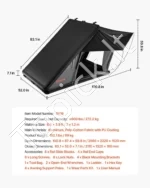 Didelė kieto korpuso aliumininė stogo palapinė 2-3 asmenims, su LED apšvietimu (iki 150 kg) 256 x 222 x 152 cm - Image 7