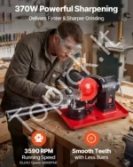 Diskinio pjūklo ašmenų galąstuvas 370W, 80–700 mm, su 6 centravimo adapteriais - Image 2