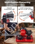 Diskinio pjūklo ašmenų galąstuvas 370W, 80–700 mm, su 6 centravimo adapteriais - Image 3