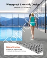 Drenažinis kilimėlis 90 x 300 cm, PVC, neslidus, vandeniui pralaidus ritinys baseinams ir dušams - Image 2