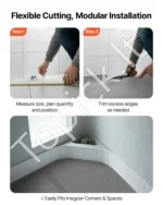 Drenažinis kilimėlis 90 x 300 cm, PVC, neslidus, vandeniui pralaidus ritinys baseinams ir dušams - Image 5