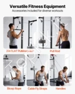 Dviguba blokų sistema treniruotėms 150 kg, su plieniniais trosais ir priedais - Image 2
