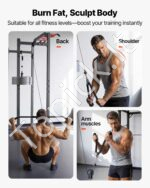 Dviguba blokų sistema treniruotėms 150 kg, su plieniniais trosais ir priedais - Image 6