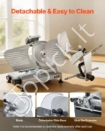 Elektrinė komercinė mėsos pjaustyklė 240W, su 250 mm peiliu - Image 6
