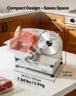 Elektrinė maisto pjaustyklė 200 W su 190 mm nerūdijančio plieno peiliu - Image 7