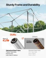 Erdvus metalinis vištų voljeras/narvas 3 x 3 x 2 m su stogu - Image 3