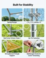 Erdvus metalinis vištų voljeras/narvas 3 x 3 x 2 m su stogu - Image 6