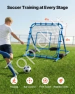 Futbolo kamuolio atšokimo tinklas 108 x 109 cm - Image 2