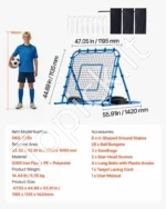 Futbolo kamuolio atšokimo tinklas 108 x 109 cm - Image 7