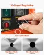 Galingas magnetinis gręžtuvas 8880E 1450W su 6 karūninių grąžtų rinkiniu, iki 50 mm, 13000 N - Image 6