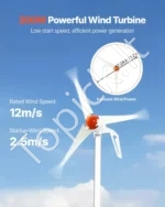 Hibridinė saulės ir vėjo jėgainė 400 W, 12 V su MPPT valdikliu ir priedais - Image 4