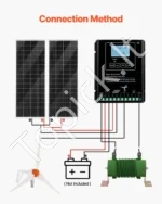 Hibridinė saulės ir vėjo jėgainė 400 W, 12 V su MPPT valdikliu ir priedais - Image 6