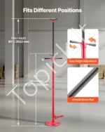 Hidraulinė atrama po-kėlimo keltuvui 3/4 tonos su apvaliu pagrindu ir kojiniu pedalu, reguliuojamas aukštis nuo 1320 iki 2032 mm - Image 3