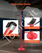 Hidraulinė atrama po-kėlimo keltuvui 3/4 tonos su apvaliu pagrindu ir kojiniu pedalu, reguliuojamas aukštis nuo 1320 iki 2032 mm - Image 4