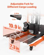 Hidraulinis medžiagų keltuvas-krautuvas 205 kg su šakėmis ir 900 mm kėlimo aukščiu - Image 3