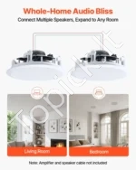 Įmontuojamos lubinės garso kolonėlės 203 mm, 150 W, 2-jų juostų Hi-Fi garso sistema luboms ir sienoms - Image 6