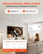 Įmontuojamos lubinės garso kolonėlės 203 mm su Bluetooth ir stiprintuvu, 2-jų juostų sistema, pora - Image 3