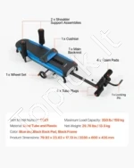 Inversijos stalas 159 kg, nugaros tempimo ir dekompresijos treniruoklis - Image 7