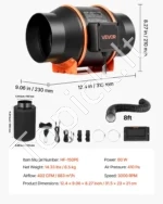 Kanalinis ventiliatorius su aktyviosios anglies filtru 683 m3/h, 152 mm EC varikliu ir programėlės valdymu - Image 7