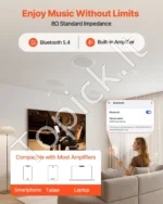 Keturių lubinių garso kolonėlių sistema su stiprintuvu ir Bluetooth, 165 mm, 2-jų juostų Hi-Fi garso įranga namams - Image 3