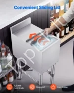 Komercinė ledo dėžė 28 l, nerūdijančio plieno su slankiojančiu dangčiu - Image 6