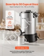 Komercinis kavos aparatas 4,5 l, 1190 W talpus gėrimų termosas su čiaupu - Image 2