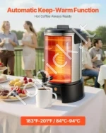 Komercinis kavos aparatas 4,5 l, 1190 W talpus gėrimų termosas su čiaupu - Image 4