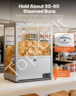 Komercinis traškučių ir užkandžių šildytuvas-vitrina 80 L 500 x 335 x 670 mm, nerūdijantis plienas - Image 3
