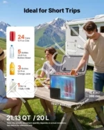 Kompresorinis automobilinis šaldytuvas 20 l, 12V/24V, itin lengvas su programėle - Image 2