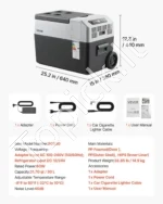 Kompresorinis automobilinis šaldytuvas 30 l, 12V/24V/230V su valdymu programėle - Image 7