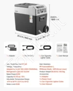 Kompresorinis automobilinis šaldytuvas 50 l, 12V/24V/230V su valdymu programėle - Image 7