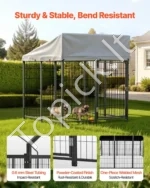 Lauko šunų voljeras 1,12 x 1,15 x 1,25 m (su vandeniui atspariu stogeliu) - Image 2