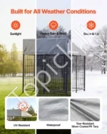 Lauko šunų voljeras 1,12 x 1,15 x 1,25 m (su vandeniui atspariu stogeliu) - Image 3