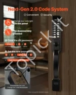 Mechaninė kodinė spyna varteliams ir durims su dvipuse klaviatūra 4–7 skaitmenims - Image 4