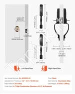 Mechaninė kodinė spyna varteliams ir durims su dvipuse klaviatūra 4–7 skaitmenims - Image 7