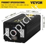 Modifikuotos sinusoidės keitiklis 5000W, 12V į 110V su LCD ekranu ir nuotolinio valdymo pulteliu - Image 7