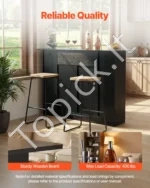 Namų baro spintelė-stalas 4 pakopų, su LED apšvietimu, stalčiu ir taurėmis laikikliais 1500 x 460 x  1100 mm - Image 4
