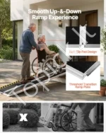 Neįgaliųjų vėžimėlių rampa 2135 mm, sulankstoma aliumininė su kojelėmis ir neslystančiu paviršiumi - Image 5