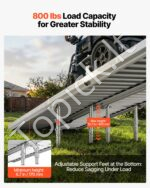 Neįgaliųjų vėžimėlių rampa 2440 mm, sulankstoma aliumininė su kojelėmis ir neslystančiu paviršiumi - Image 3