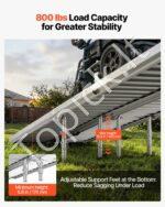 Neįgaliųjų vėžimėlių rampa 3045 mm, sulankstoma aliumininė su kojelėmis ir neslystančiu paviršiumi - Image 3