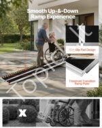 Neįgaliųjų vėžimėlių rampa 3045 mm, sulankstoma aliumininė su kojelėmis ir neslystančiu paviršiumi - Image 5