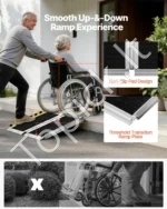 Neįgaliųjų vėžimėlių rampa 610 mm, sulankstoma aliumininė su neslystančiu paviršiumi - Image 5