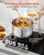 Nerūdijančio plieno puodas 7,6 l su stikliniu dangčiu - Image 2