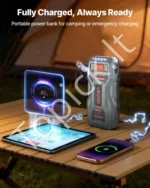 Nešiojamas automobilio užvedėjas 3000 A, 16000 mAh, 12 V su išorine baterija ir žibintuvėliu - Image 5
