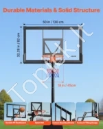 Nešiojamas krepšinio stovas 3,05 m su 127 cm PC lenta ir ratais - Image 4