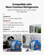 Nešiojamas šaltnešio surinkimo aparatas 3/4 AG, 220-240V, HVAC ir automobilių kondicionieriams - Image 2